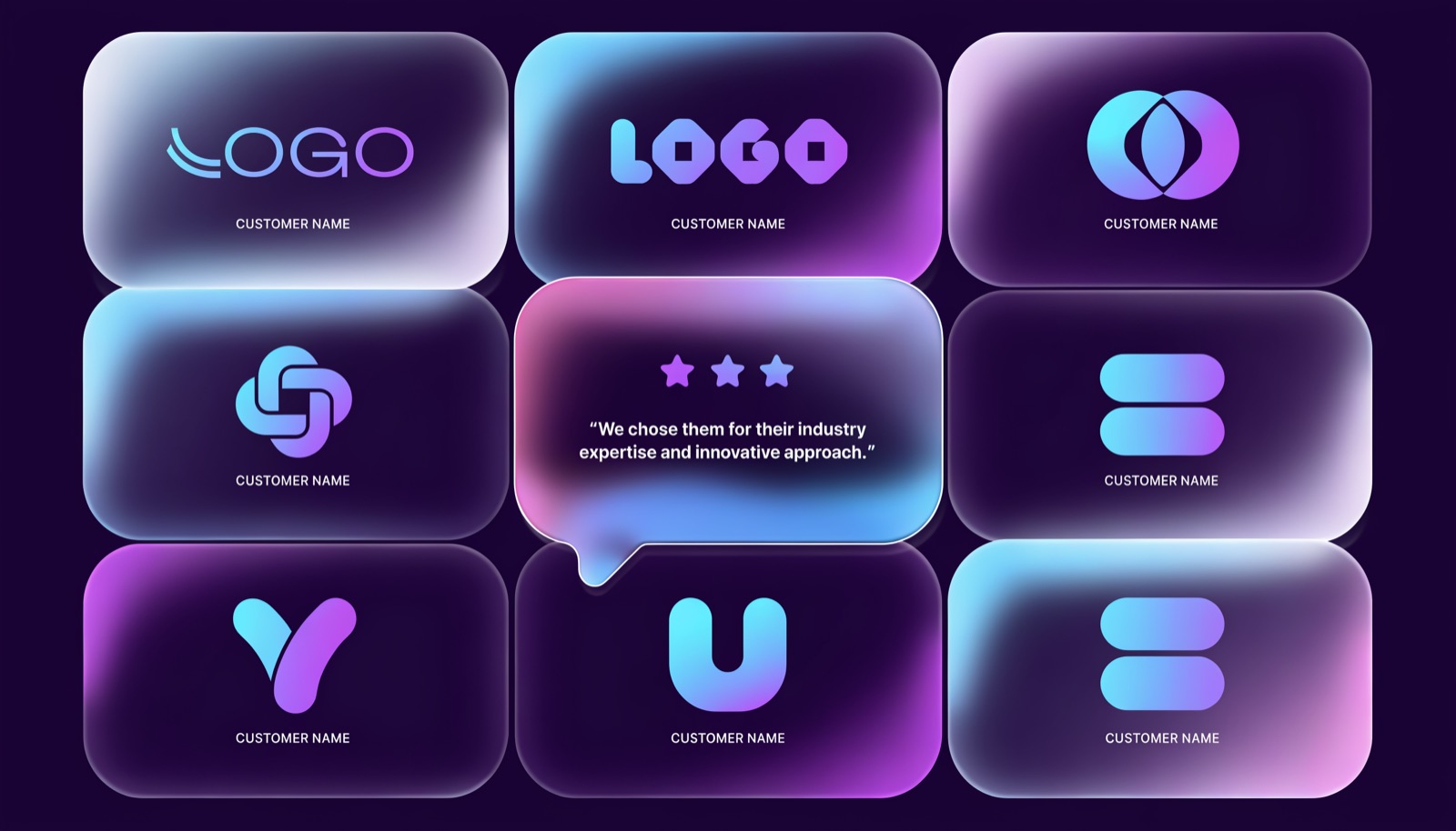Customer logo wall